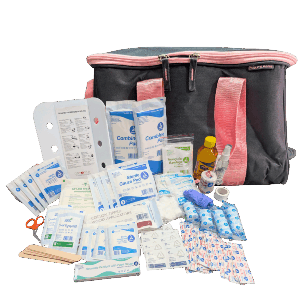 Botiquín CSS en bolsa multiusos, loneta gris-rosa (MULTY'S EB06.012) - Imagen 2